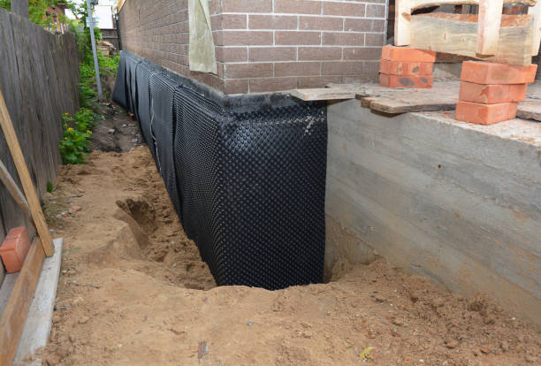 SJ Waterproofing Pros technician performing targeted Exterior Waterproofing assessment in Pomona, NJ
